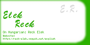 elek reck business card